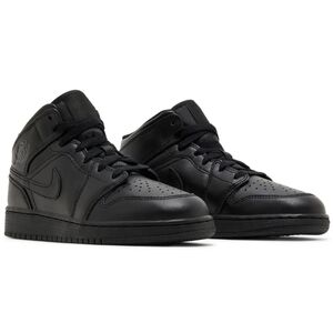 Nike Air Jordan 1 Mid GS Triple Black Size 6.5Y